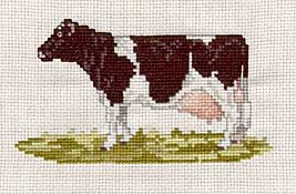 cross-stitched cow by dr c.j. skidmore